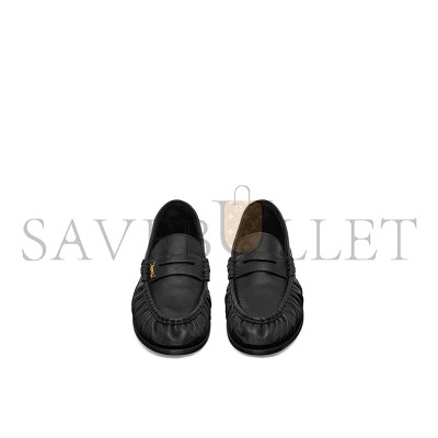 YSL LE LE LOAFER SUPPLE IN SHINY LEATHER 766876AA00K1000